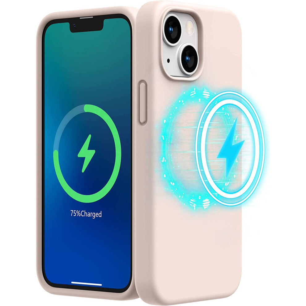 Liquid Silicone Iphone 13 Mini Case Compatible With Magsafe Â Light Microfiber Lining (5.4", 2021) Pink 9027700537637
