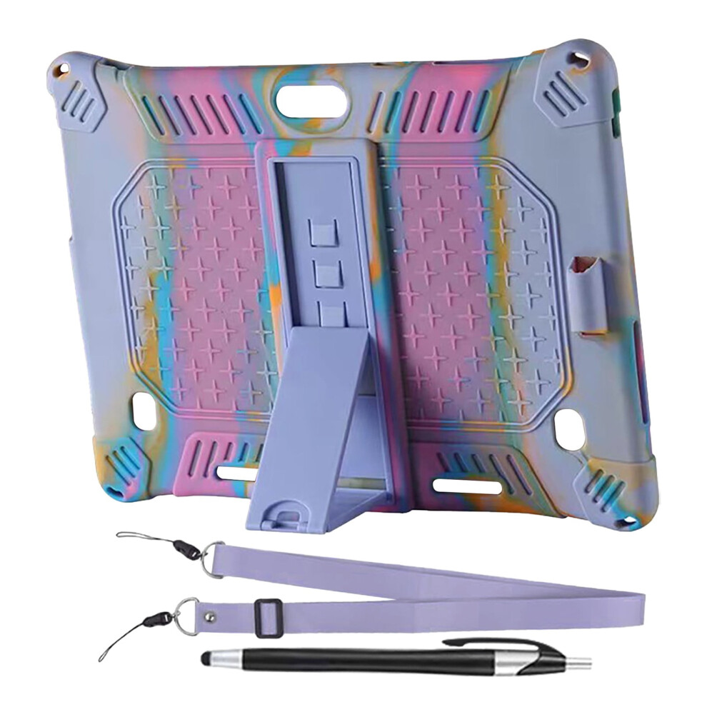 Silicone Tablet Case With Pen & Shoulder Strap, Shockproof Protective Cover With Handle Stand, Compatible With 9.4"X6.7" Tablets 9027700078635