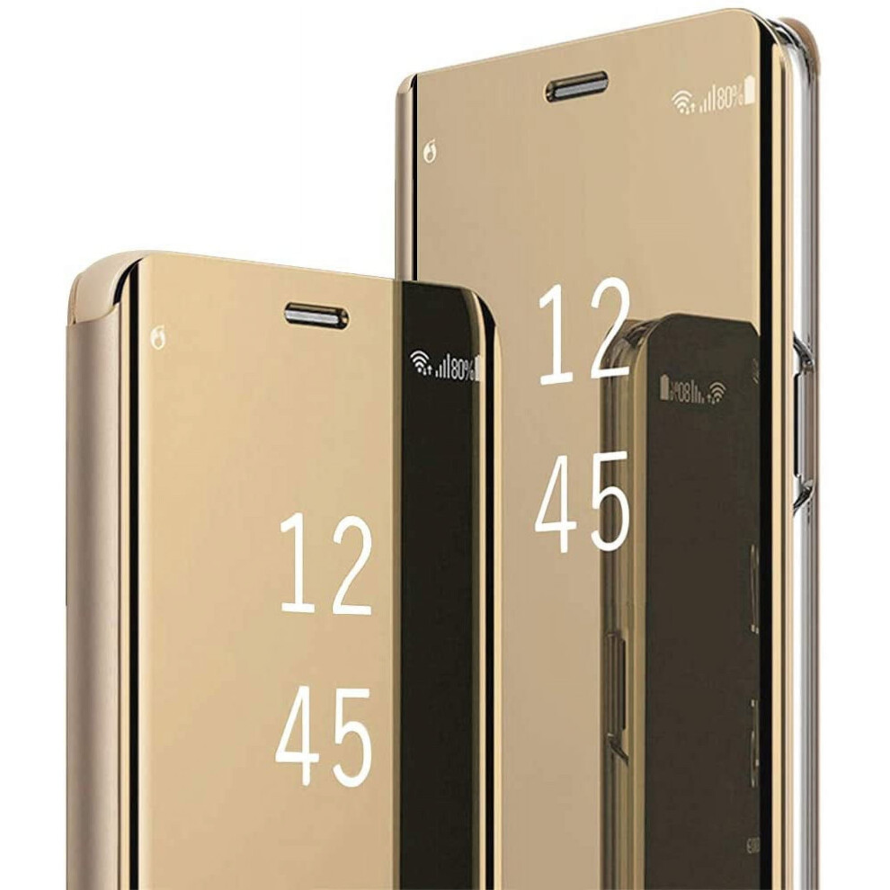 Compatible With Samsung Galaxy Note 10 Plus Flip Leather S-View Mirror Case Â Shockproof, Anti-Scratch, Clear Back, Kickstand 9027700074637