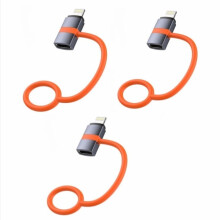 MFi Certified USB-C to Lightning Adapter, 36W PD Fast Charging, Compatible with iPhone & iPad, Gray – 3 Pack