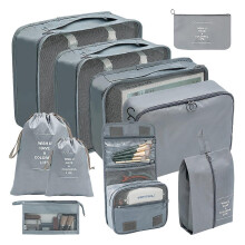 Hansona 10 pcs travel cosmetic compression laundry storage bags