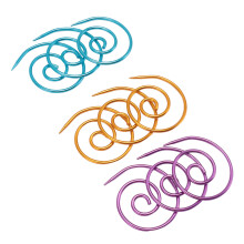 Spiral Metal Circular Knitting Needle Set 9Pcs with Storage Box for Wool Crafts