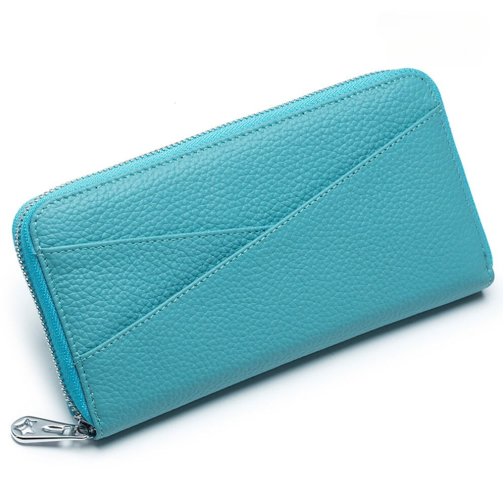Women's Wallet Genuine Leather Rfid Blocking Credit Card Case Elegant Clutch Purse Travel Phone Wallet With Id Window 9327961681903