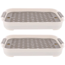Unbranded Detachable Plastic Pet Litter Box for Rabbit Hamster Puppy PP Material 2 Pieces