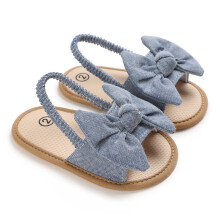 Children Toddler Baby Girls Solid Color Bow Beach Shoes Sandals Prewalker Footwear Comfort / 9-12 Months