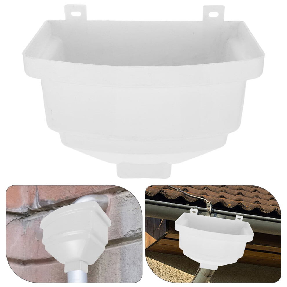 White Pvc Rain Downspout Diverter Valve For Rainwater Collection - 1 Set 9327961681866