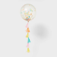 Ensemble décoratif de ballons à pompons et confettis