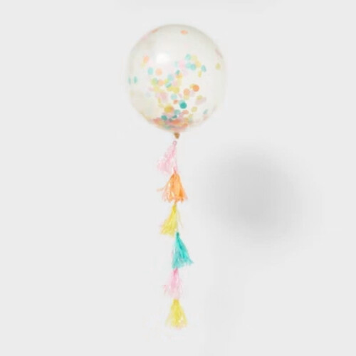 Ensemble décoratif de ballons à pompons et confettis