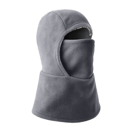Set da donna composto da cappello e sciarpa in maglia, colore grigio.