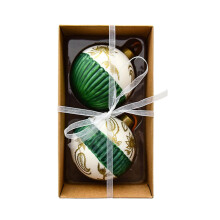2 Pcs Xmas Baubles Decorative Balls Tree Decorations Reusable Hanging Design for Holiday Indoor Party Events