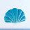 Plush Blue Shell-Shaped Throw Pillow 1 Piece 1