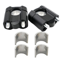 Conjunto de 2 Elevadores de Guidão para Motocicleta com Adaptador de Fixação em Liga de Alumínio para Todos os Modelos de Motocicletas