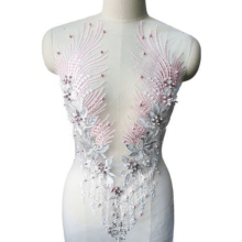 Paiste Fuála Ar Bhláthanna, Coirníní Tassel, Rhinestone, Gúna, Appliqué, Appliqué Lace Seanré, Maisiúcháin Éadaí