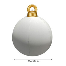 Pekkaxy KRONDO Palline Gonfiabili Giganti di Velluto Floccato per Natale – Decorazioni natalizie in PVC per esterni/interni, giardino, albero e
