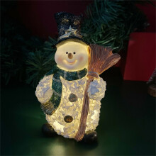 Beleuchtete Weihnachtstischdekoration, LED-beleuchtete Schneemann-Tischfigur für winterliche Weihnachtsdekoration zu Hause, in der Küche und auf