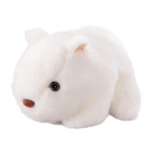 7 inch schattige witte hamsterknuffel – zacht, knuffelbaar troostdier, slaapkamerdecoratie en verzamelobject, cadeau voor volwassenen