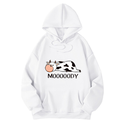 Γυναικεία Casual Hoodies Oversized Χαλαρά Fit Μόδας με Στρογγυλή Λαιμόκοψη και Μακρυμάνικα