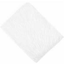 Fur Plush Rectangle Cushion Rug White 19.6x15.7 inch