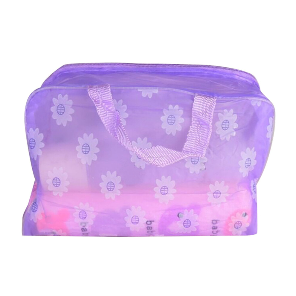 Waterproof Floral PVC Makeup Bag for Women â Large Travel Toiletry Case with Multiple Compartments, Lightweight & Durable