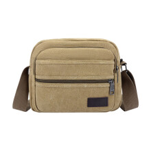 Borsa a tracolla da uomo in tela, marsupio per il tempo libero e lo sport, borsa a spalla, color kaki