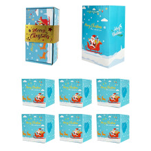 Set cutie pop-up de Crăciun, cutie gonflabilă cu 6 bucăți + cutie cadou + pungă cadou, cutie surpriză din hârtie DIY, cutie cadou pentru