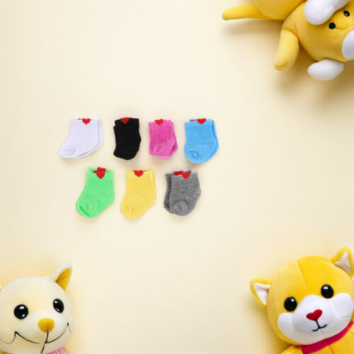 Doll Socks Fashion Accessories 7 Pairs Assorted Colors Rectangular Shape