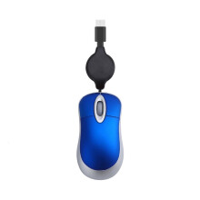 Mini USB C Wired Mouse Retractable Cable Small Mouse for 3-8 Years Kids Children 1000 DPI Optical Travel Mouse