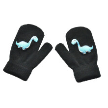 AWZXDE Kids Winter Gloves for Toddlers 1-3Y, Thermal-Lined Knitted Dinosaur Mittens, Soft & Grippy – Compatible with Cold Weather Play