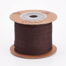 1 Roll 27 Yards 1.5mm Round Brown Nylon String for Chinese Knotting, Jewelry, Bracelets, Packaging – Compatible with Craft Projects