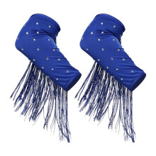 Latin Dance Arm Sleeves Sparkly Blue 1 Pair
