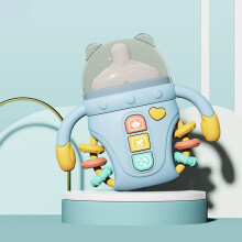 Mamadeira musical de brinquedo para bebês de 0 a 24 meses, chocalho sensorial com luzes e sons, compatível com o desenvolvimento infantil –