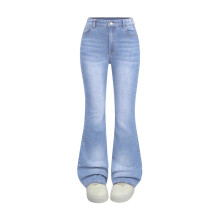 Girls' Stretch Flare Jeans – Comfortable Skinny Denim, Elastic Waist, Soft Fabric, Durable Stitching, Relaxed Fit, Casual Dailywear