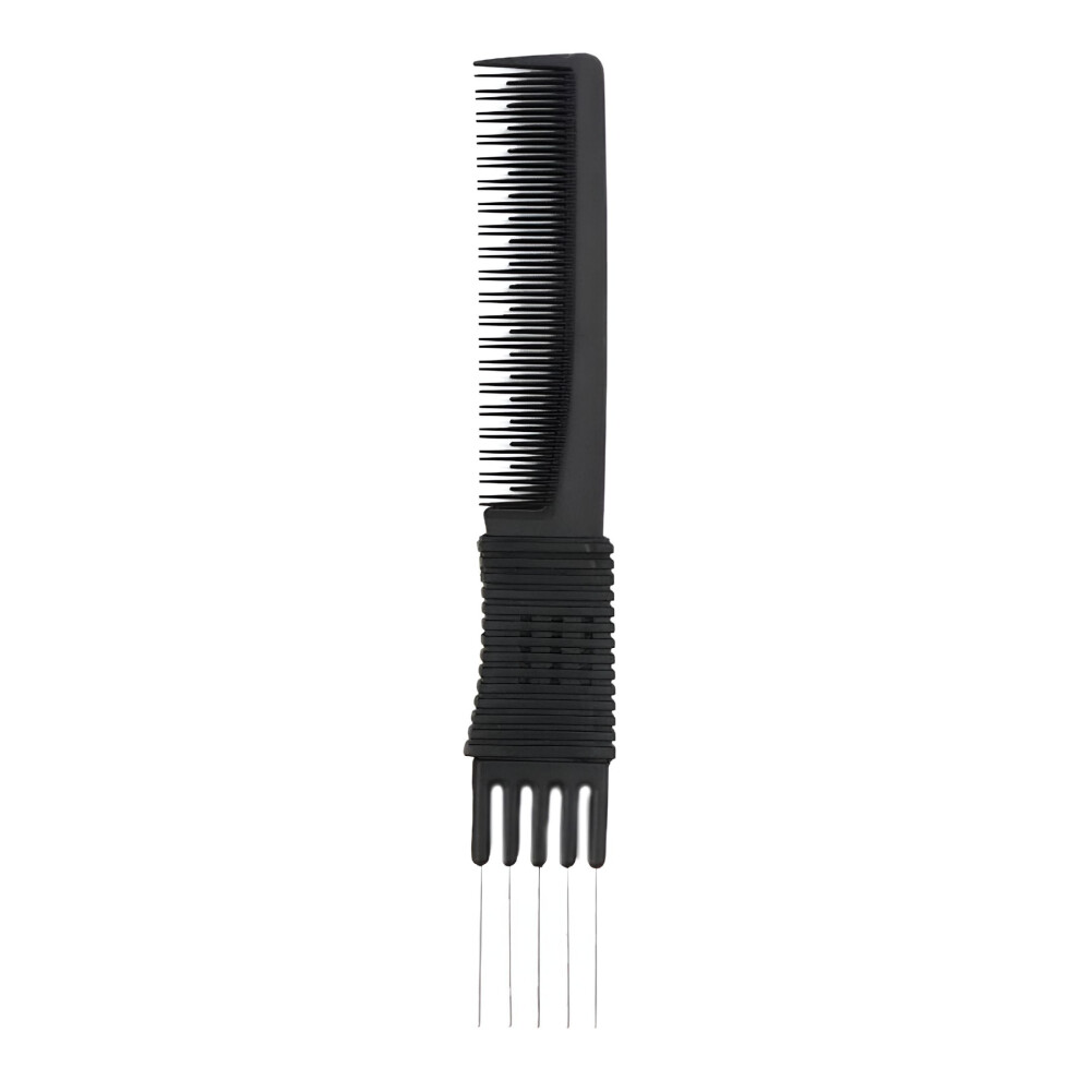 ACDANC Carbon Fiber Comb with Steel Pins, Double-Sided Hair Pick & Teasing Comb for Women â Compatible with Salon Use