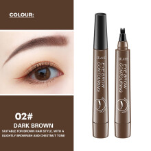 4-Point Eyebrow Pen with Micro-Fork Tip – Waterproof, Stain-Resistant, Long-Lasting, Natural-Looking Brows