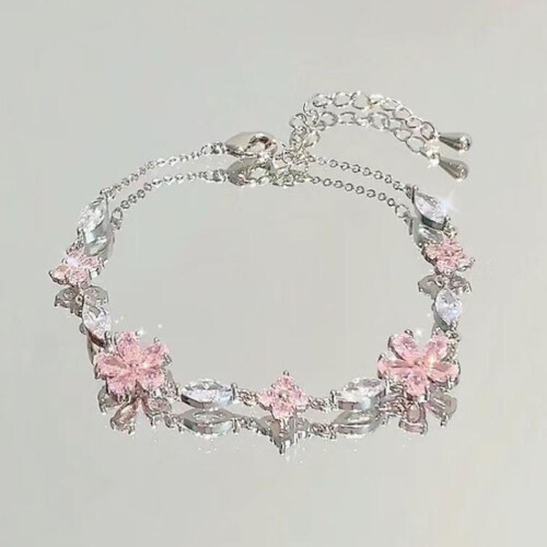 Pulseira Raposa da Sorte, Pulseira Laço de Flor L7X6