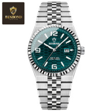 Montre homme en acier inoxydable étanche, montre à quartz analogique avec date, montre-bracelet tendance