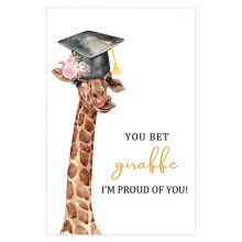 Foldable Graduation Greeting Card (17.6x12.5 cm folded, 25x17.6 cm unfolded) – Congratulation & Blessing Card for Graduation Party Decor