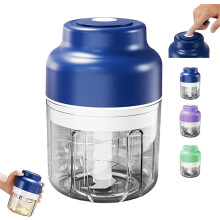 Electric Mini Garlic Chopper Set, Multi-functional Portable Vegetable Cutter Set, Rechargeable Small Food Processor Suitable for Peppers and Garlic