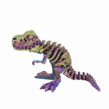 1PC Green purple 16.3CM 3D printed articulated Tyrannosaurus Rex figurine