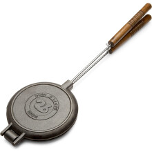 1028 Chuckwagon Waffle Iron, Cast Iron, One Size, Gray