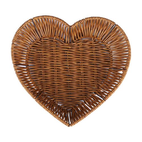 Heart-Shaped Plastic Storage Basket – Fruit, Veg, Snacks, Candy & Bread Tray – Multi-Functional Closet Organizer