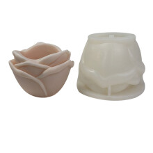 Small Rose Concrete Flowerpots Silicone Mold Cactus Pot Home Garden Desktop Decoration Vase Silicone Molds