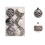 Black and White Christmas Ornaments Ball Set 6cm 6pcs 1