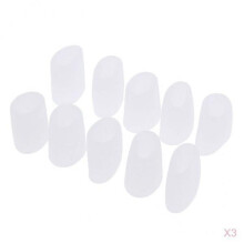 15 Pairs Silicone Toe Sleeves Caps Protector for Hammer Toes Pain Ease White