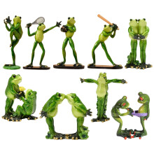 Figurines de grenouilles de collection, statue en résine représentant un couple de grenouilles pour une demande en mariage, décoration intérieure