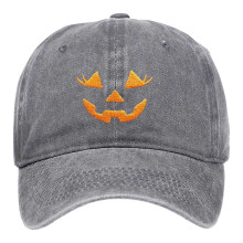 Halloween-baseballcaps i bomull, grå, med snapback