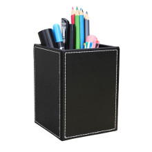 Porte-stylos, organiseurs de crayons en cuir, porte-crayons carrés, organisateurs de maquillage, fournitures scolaires pour étudiants