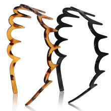 Diadema reversible con peine en forma de U – Paquete de 2