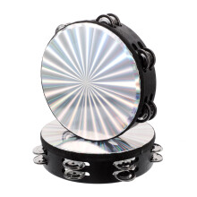 2 Pcs Professional Tambourines for Adults with Bell Double Row Hand Drum Musical Child