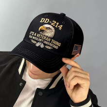 Boné de beisebol para veteranos com estampa de águia-careca – DD-214